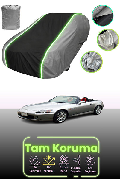 Dokaca Neo Grey.Black.Grey Neon Corded Fabric Honda S2000 Compatible Car Tarp...