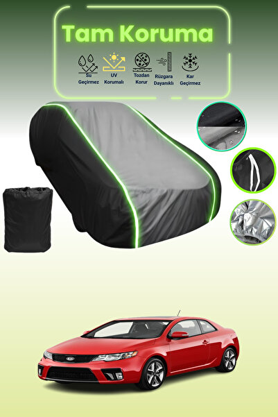 Dokaca Neo غطاء حماية متوافق مع سيارة كيا فورتي قماش مجدّل باللون الأسود_الرم...