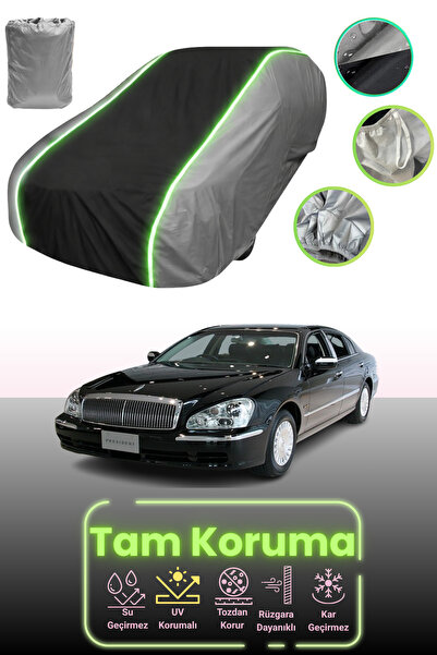 Dokaca Neo غطاء حماية للسيارة باللون الرمادي والأسود والرمادي النيون قماش مجد...