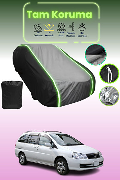 Dokaca Neo غطاء حماية متوافق مع سيارة نيسان برايري قماش مجدّل باللون الأسود_الرمادي_الأسود النيون