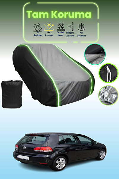 Dokaca Neo غطاء حماية متوافق مع سيارة فولكس فاجن جولف 6 بلس باللون الأسود_الر...