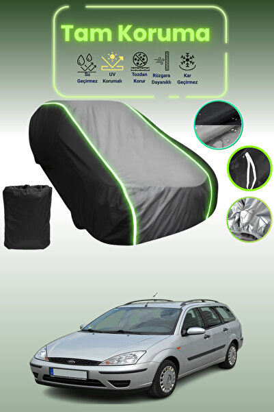 Dokaca Neo غطاء حماية متوافق مع سيارة فورد فوكس تورنير قماش مجدّل باللون الأس...