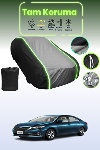 Dokaca Neo غطاء حماية متوافق مع سيارة تويوتا أليون قماش مجدّل باللون الأسود_ا...