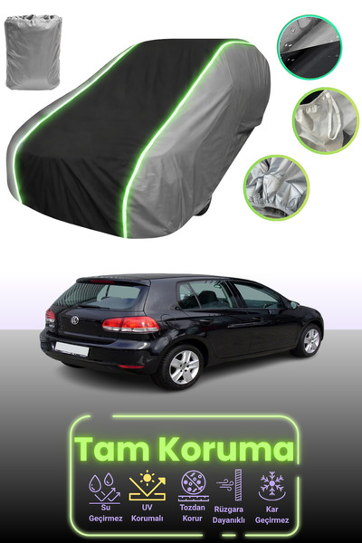 Dokaca Neo غطاء حماية متوافق مع سيارة فولكس فاجن جولف VI ذات قماش مجدّل أبواب...