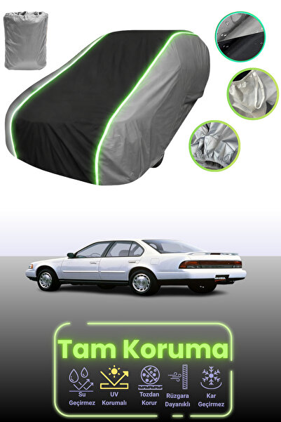 Dokaca Neo غطاء حماية للسيارة باللون الرمادي والأسود والرمادي النيون قماش مجد...