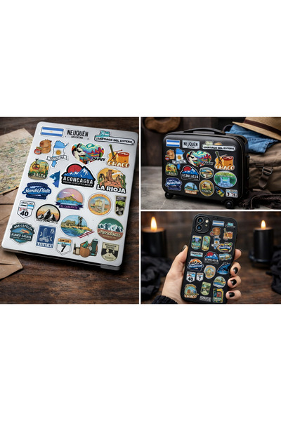 Limitless Design Argentina Themed Sticker Set – Travel & City Stickers 30×22 cm