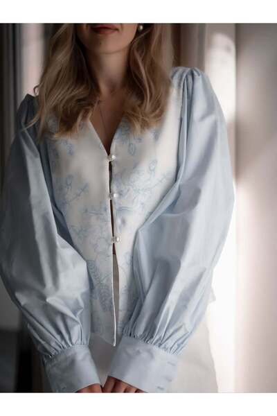 Lavanta Tekstil Pearl Button Design Shirt