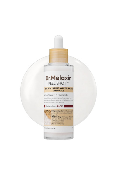 Dr.Melaxin White rice peeling ampoule for skin brightening and whitehead remo...
