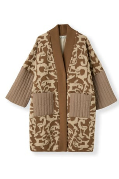 Uludağ Triko Women's Mink Textured Quilted Jacket