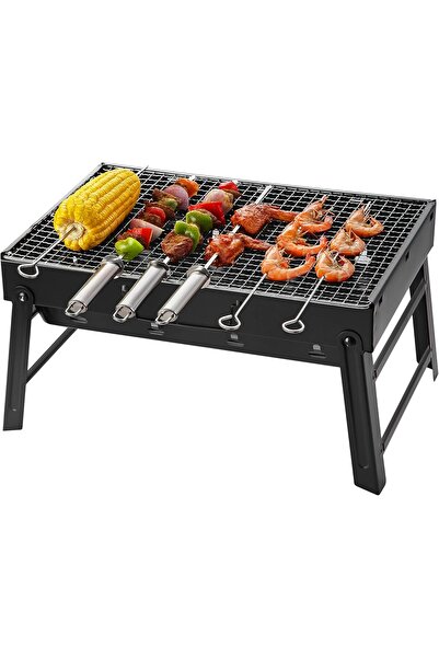 Lawazim Portable Charcoal Grill - Tabletop Grill, Easy to Clean - for Camping, Balcony, Picnics