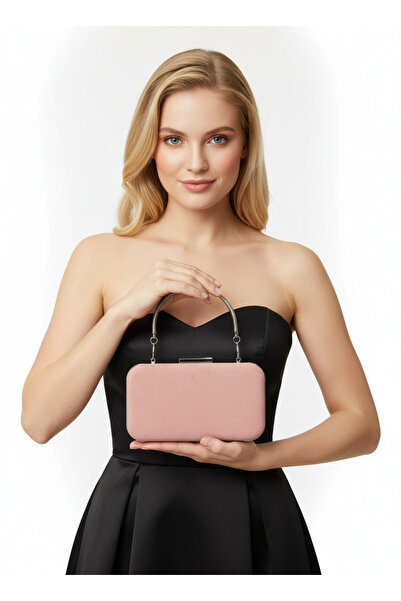 Biçanta Geantă de seară pentru femei, cu mâner cu lanț din piele de căprioară de lux, pentru nuntă, logodnă, absolvire