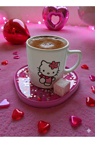 Renklerin Atölyesi Hello kitty baskılı fincan takımı