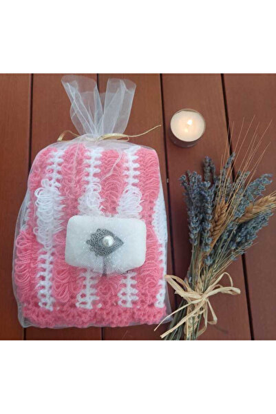 esdekor مجموعة مناشف يدوية الصنع – هدية حمام أنيقة مع تفاصيل من التول والصابون