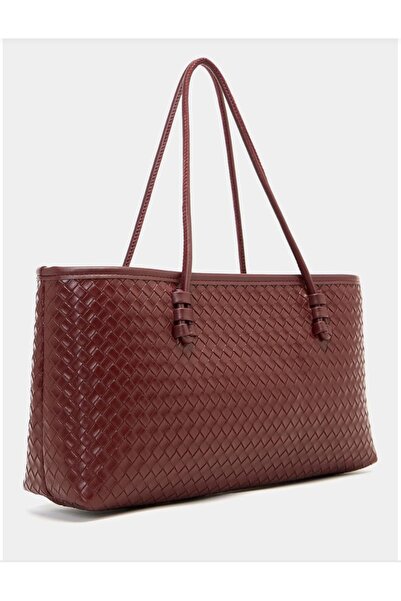 DADU Geantă de mână și de umăr tricotată cu model (Lățime: 40 cm Lungime: 20 cm)