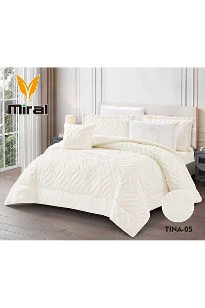 miral TINA Luxury Winter Bedspread Set (Single and a Half) - 5 Pieces