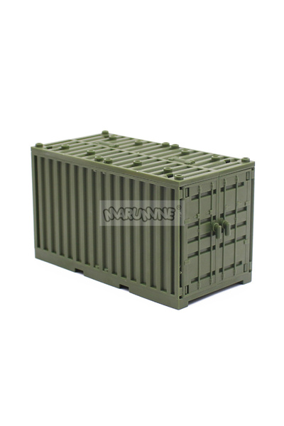 Choice1 قطع بناء عسكرية من مارومين، لون أخضر عسكري، صناديق حاويات، ملحقات، قط...