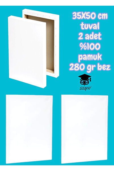 SEYFİKİRTASİYE 35X50 cm tuval 2 adet %100 pamuk 280 gr bez