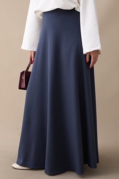 InStyle تنورة من قماش المودال بلون أنثراسايت بقصة A-line