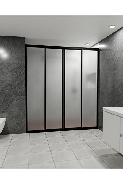 duşakabin ankara MİKA CAMLI SİYAH PROFİLLİ 2-2 DUVARARASI DUŞAKABİN