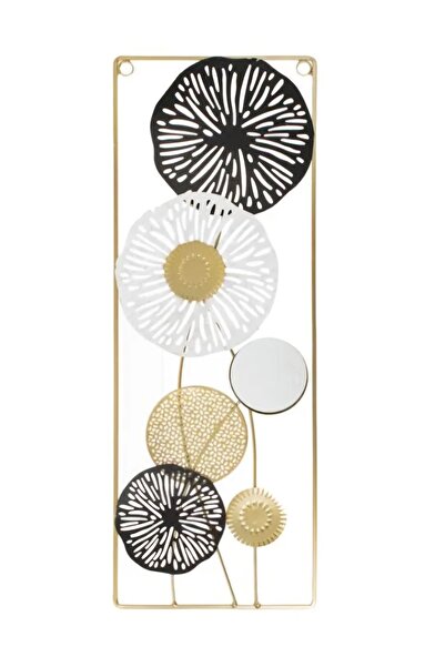 ITEM Tablou metalic flori și oglinda 22×60×3 cm