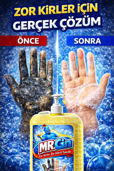 DERMASTUDİO MR.Cin Sanayi Tipi Isci Sabunu 5 Litre Pompalı, Yag Kir Gres Temi...