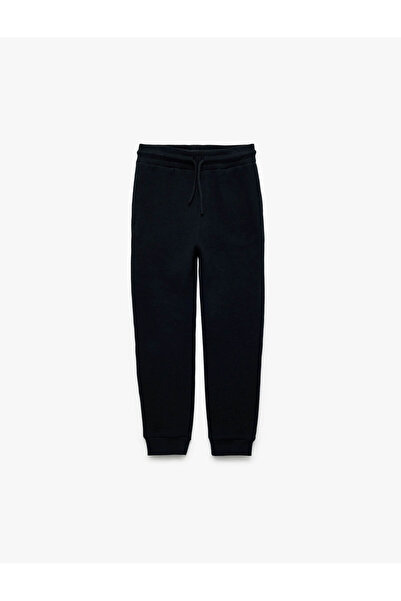Koton Pamuklu Dokulu Basic Jogger Lacivert Erkek Çocuk Eşofman Altı 6WKB40004TK
