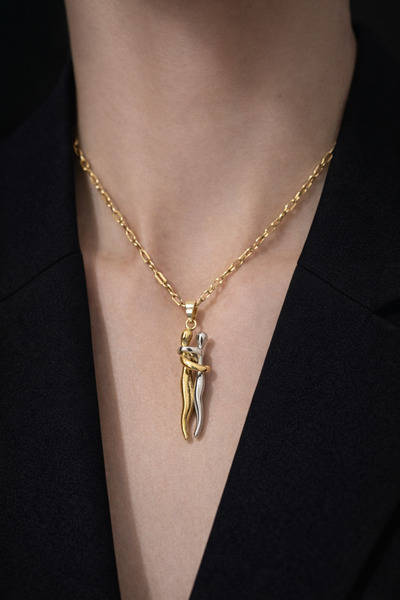 Bellasmi Butik Çelik Aşk kolyesi