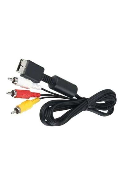 Generic كابل صوت وفيديو RCA للتلفزيون لجهاز سوني بلاي ستيشن 1/2/3 أسود/أحمر/أبيض