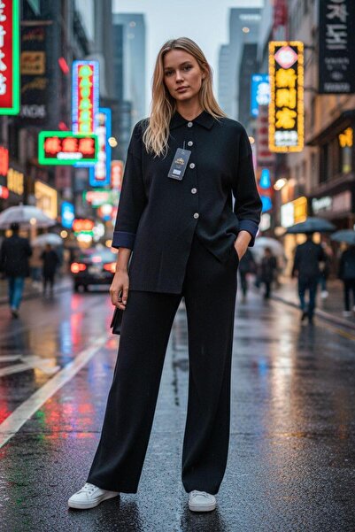 Abalı Yeni sezon triko kışlık 2li takım Durk park Aslı model