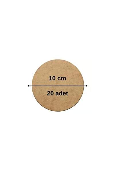 hazer case HAM MDF DAİRE PLAKA SUPLA TABANI, 10 CM ÇAP 3 MM (2.7MM) 20 ADET