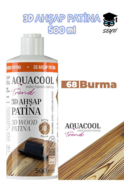 SEYFİKİRTASİYE 500 ML 3D AHŞAP PATİNA SU BAZLI YERLİ ÜRETİM