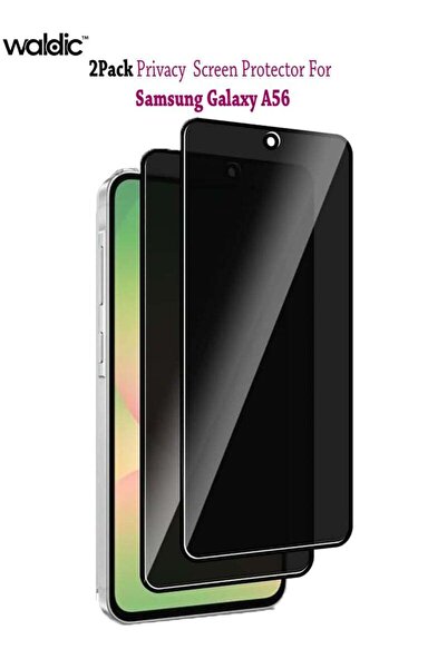 Generic 2 Pack Samsung Galaxy A56 Privacy Invisible Shield Tempered Glass Full Glue Screen Protector
