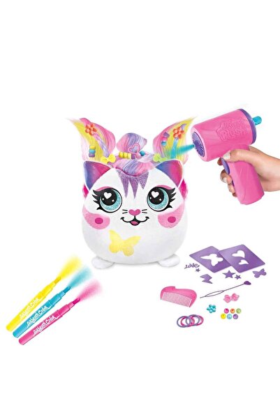 PopŞeker Airbrush Plush Hair'iffic Squishy Saç Tasarımı Seti – Yıkanabilir El...