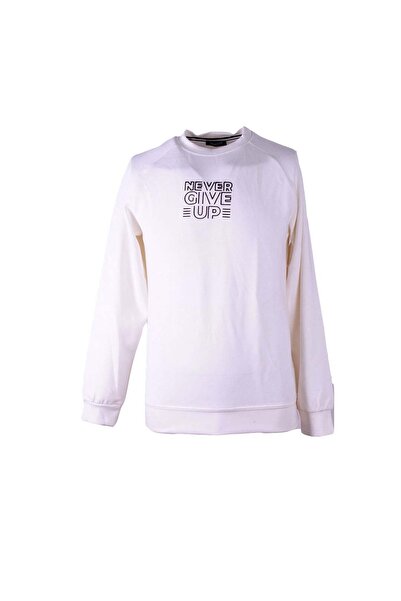 trender Never O Neck White Men's Sweatshirt 223
