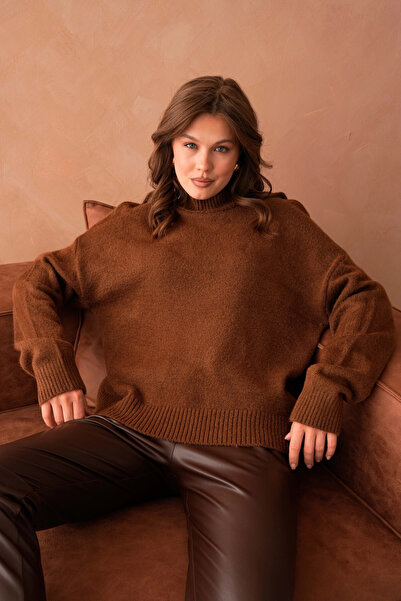 Park Karon Women's Turtleneck Soft Textured Loose Knit Sweater 8488Sw