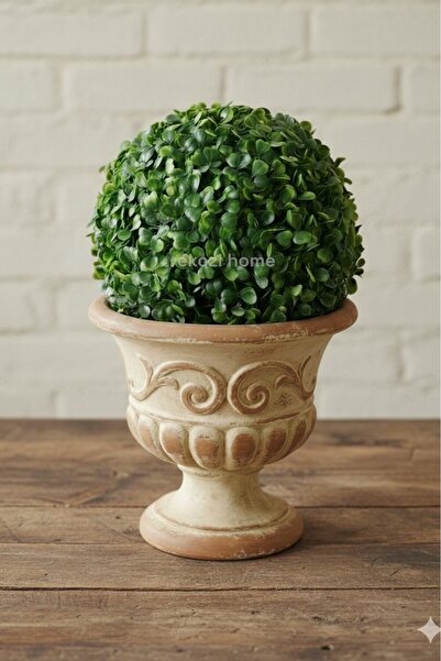 Dekosimge Yapay Çiçek Şimşir Top 13 Cm Yeşil Top