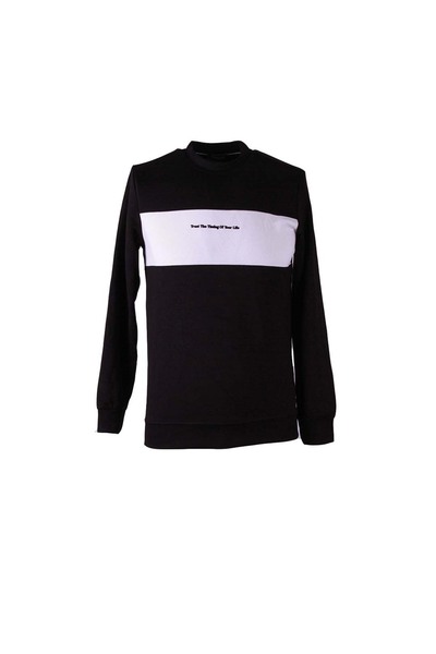 trender سترة رجالية سوداء بياقة دائرية 254