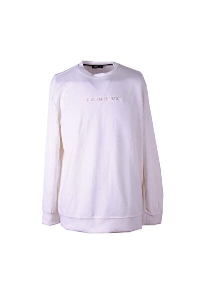trender Sıgnature O Neck White Men's Sweatshirt 234