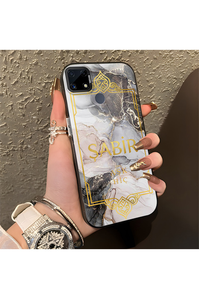 Hontinga حافظة متوافقة مع هاتف Realme C25S، حافظة هاتف صلبة مضادة للسقوط، فن ...