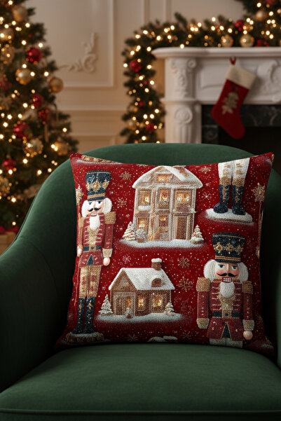 vevons Christmas Themed Throw Pillow Cover - Patterned Digital Printed Decorative