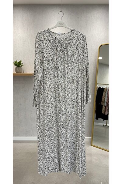 fariza tekstil Φόρεμα χαλαρής εφαρμογής με λαιμόκοψη U από βισκόζη, κατάλληλο...