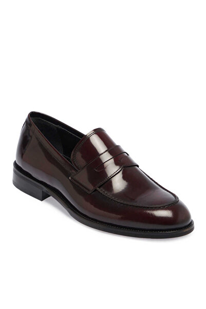 Tergan Bordo Hakiki Deri Erkek Klasik Ayakkabı - E25S1AY57566-A36