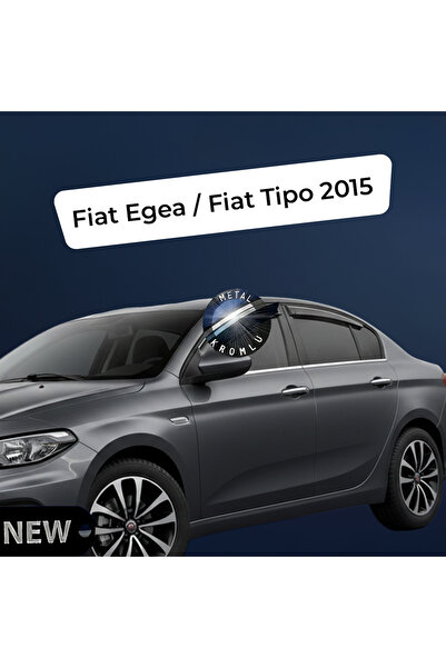 SUNPLEX Paslanmaz Krom Akrilik Cam Rüzgarlığı Fiat Egea / Fiat Tipo 2015 sonr...