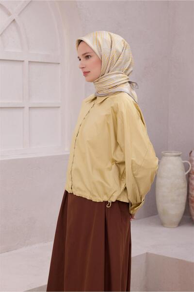 Belli ГЕОМЕТРИЧНИЙ ВЗОРЕЦЬ ШОВКОВИЙ ШАРФ 4209D (TWILL) ЖОВТИЙ - 81