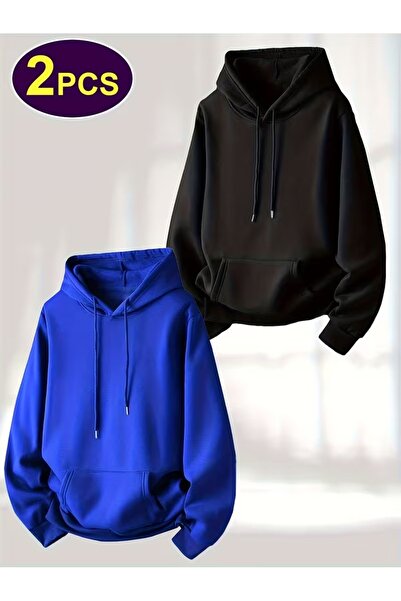 rocassi Pachet de 2 hanorace unisex cu glugă