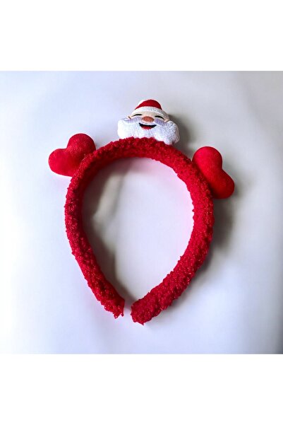 ALS Tasarım Dünyası تاج شعر من القطيفة باللون الأحمر على شكل سانتا كلوز وقلب ...