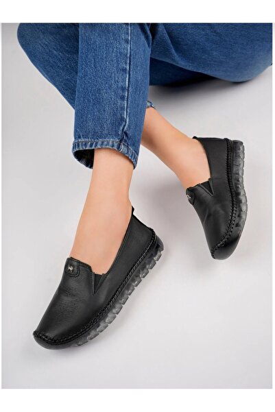 Diamods Shoes Ortopedik Taban El Yapımı Hakiki Deri Kadın Babet