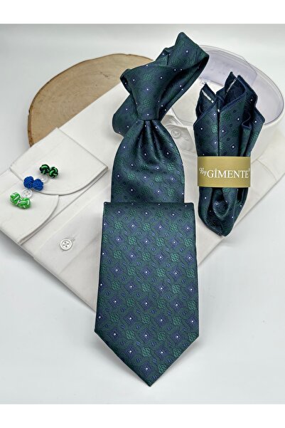 Gutiero ربطة عنق كلاسيكية منقوشة باللون الأخضر