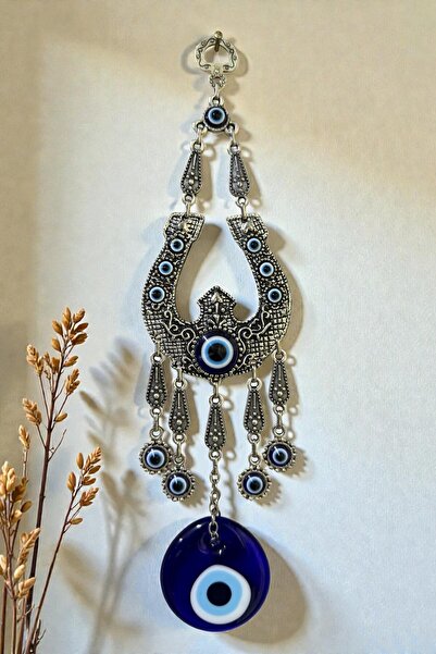 NazarNovaStore El Yapımı Metal Nal Figürlü Nazar Boncuklu Duvar Süsü Kapı ve ...