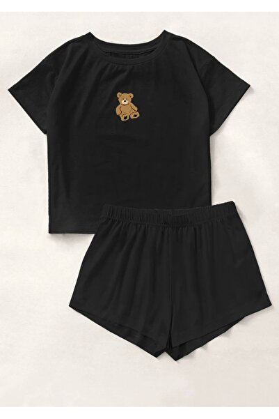 Silona Homewear Blacked Bear Bambuu Şort Takımı